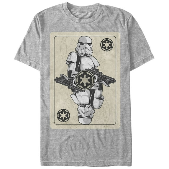Men's Star Wars Stormtrooper Playing Card Graphic Tee Athletic Heather X Large