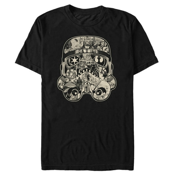 Men's Star Wars Stormtrooper Scenes Graphic Tee Black Medium