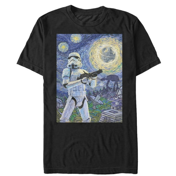 Men's Star Wars Stormtrooper Starry Night Graphic Tee Black 2X Large