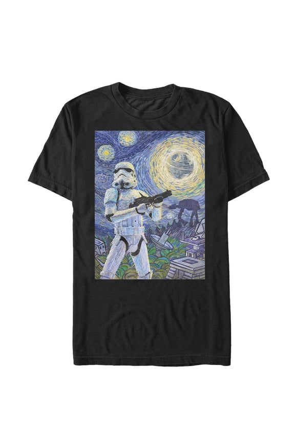 Men's Star Wars Stormtrooper Starry Night Graphic Tee Black X Large