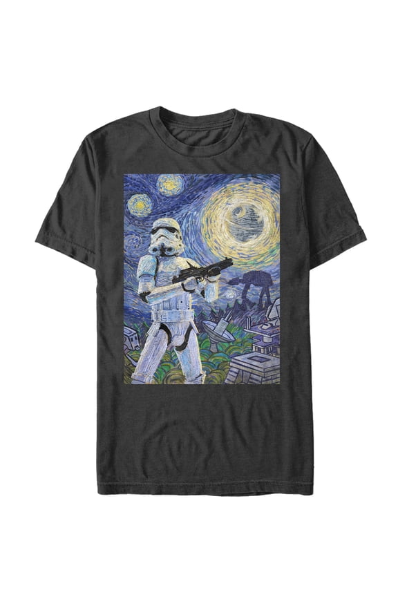 Men's Star Wars Stormtrooper Starry Night Graphic Tee Charcoal 3X Large