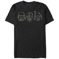 thumbnail image 1 of Men's Star Wars Stormtrooper Vader Fett Helmet Trio  Graphic Tee Black Medium, 1 of 4
