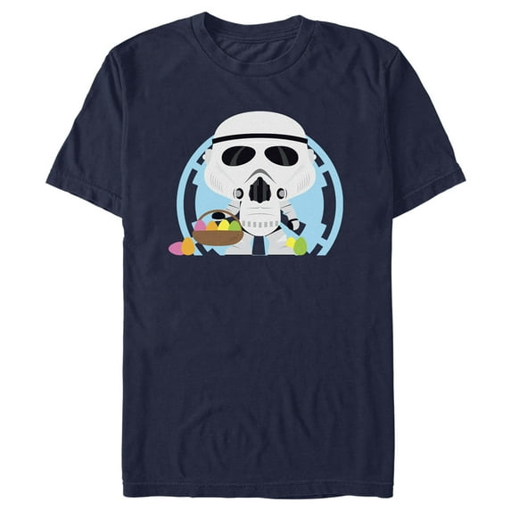 Men's Star Wars Stormtroopers Are Ready To Hunt Eggs On Easter Graphic Tee Navy Blue 3X Large