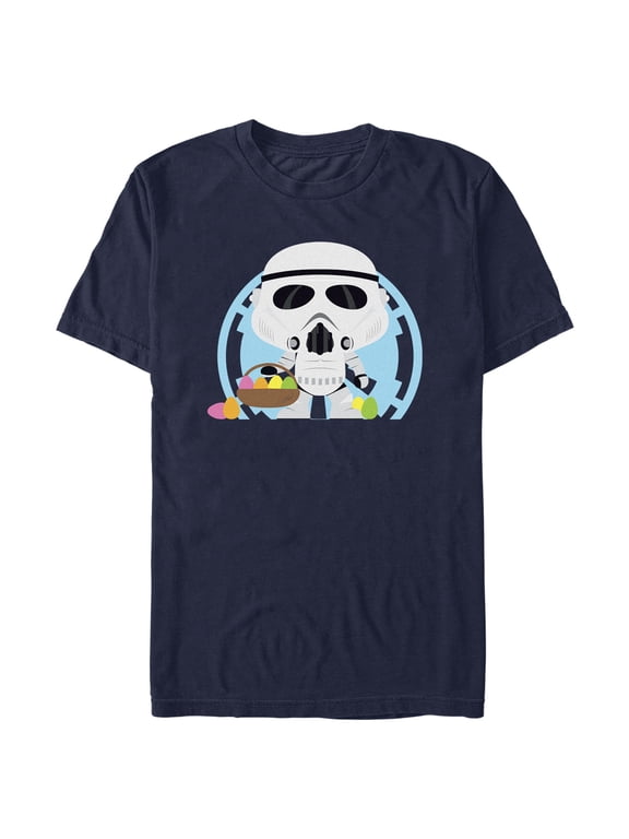 Men's Star Wars Stormtroopers Are Ready To Hunt Eggs On Easter Graphic Tee Navy Blue X Large