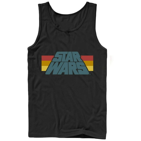 Men's Star Wars Stripe Logo  Tank Top Black Small