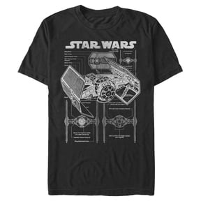 Men's Star Wars TIE Fighterprint Graphic Tee Black Medium