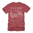 thumbnail image 1 of Men's Star Wars TIE Fighterprint  Graphic Tee Red Heather X Large, 1 of 4