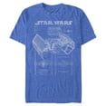 thumbnail image 1 of Men's Star Wars TIE Fighterprint Graphic Tee Royal Blue Heather 2X Large, 1 of 4