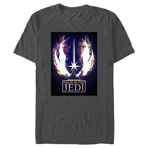 Men's Star Wars: Tales of the Jedi Epic Poster Graphic Tee Charcoal Medium