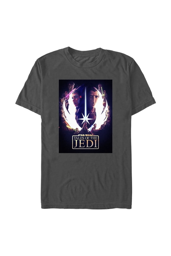 Men's Star Wars: Tales of the Jedi Epic Poster Graphic Tee Charcoal Medium