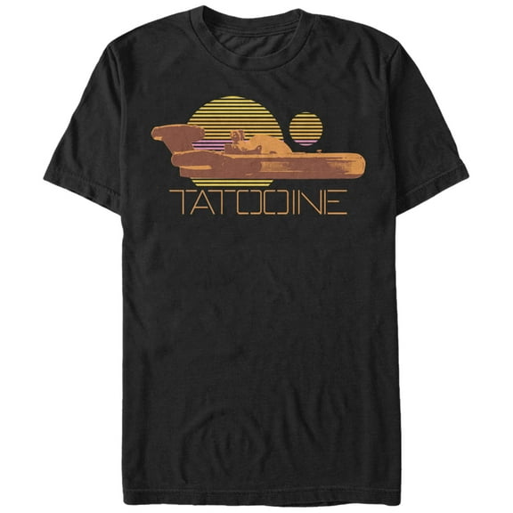 Men's Star Wars Tatooine Landspeeder  Graphic Tee Black Large