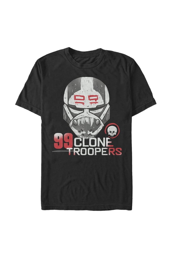 Men's Star Wars: The Bad Batch 99 Clone Troopers Graphic Tee Black Large