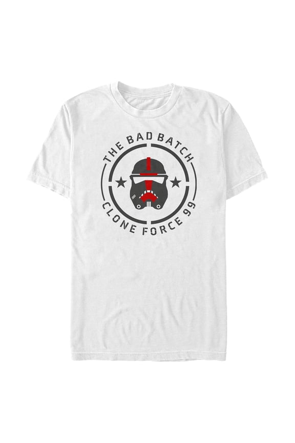Men's Star Wars: The Bad Batch Clone Force 99 Badge Graphic Tee White Small