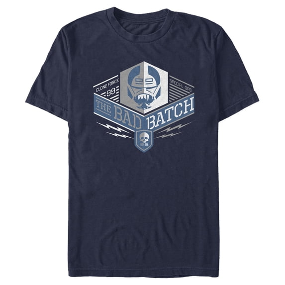 Men's Star Wars: The Bad Batch Square Logo Graphic Tee Navy Blue 3X Large