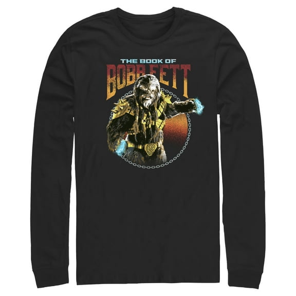 Men's Star Wars: The Book of Boba Fett Black Krrsantan  Long Sleeve Shirt Black Large