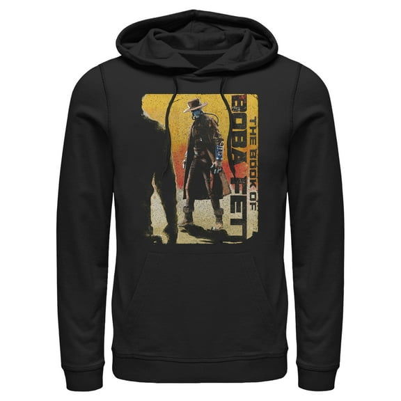 Men's Star Wars: The Book of Boba Fett Cad Bane Outlaw Gun Slinger  Pull Over Hoodie Black 2X Large