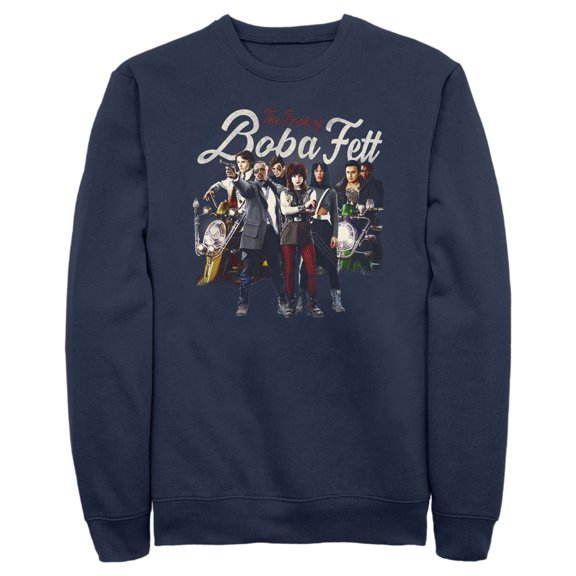 Men's Star Wars: The Book of Boba Fett Drash and Skad New Security Team Sweatshirt Navy Blue Small