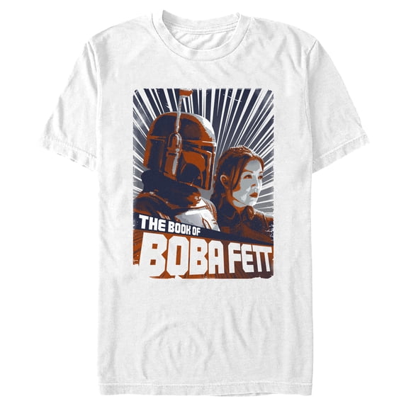 Men's Star Wars: The Book of Boba Fett Fennec and Boba Poster Graphic Tee White X Large