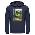 thumbnail image 1 of Men's Star Wars: The Book of Boba Fett Grogu Force Training With Luke Skywalker  Pull Over Hoodie Navy Blue 2X Large, 1 of 4