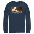 thumbnail image 1 of Men's Star Wars: The Book of Boba Fett Grogu Taming the Rancor May the Force be With You Long Sleeve Shirt Navy Blue Medium, 1 of 4