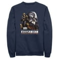 thumbnail image 1 of Men's Star Wars: The Book of Boba Fett Krrsantan the Wookiee The Twins Protector  Sweatshirt Navy Blue 3X Large, 1 of 4
