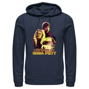 Men's Star Wars: The Book of Boba Fett R2-D2, Skywalker, Tano Old Friends  Pull Over Hoodie Navy Blue Small