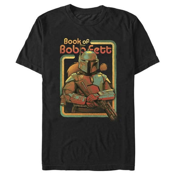 Men's Star Wars: The Book of Boba Fett Retro Portrait  Graphic Tee Black Large