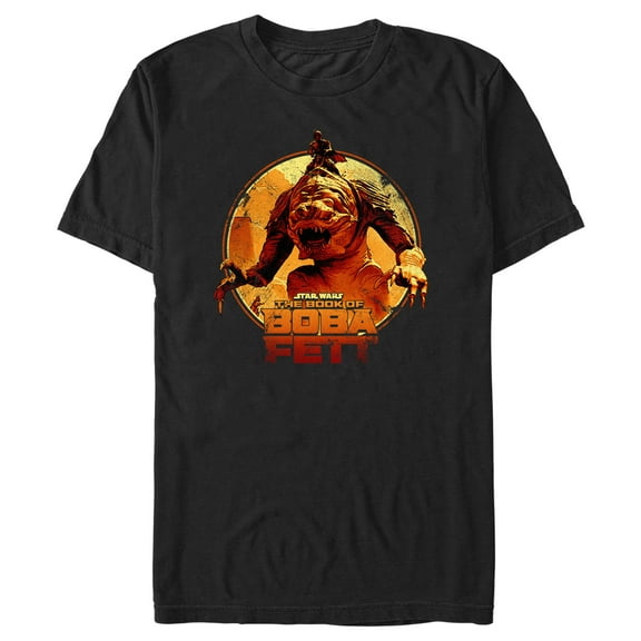 Men's Star Wars: The Book of Boba Fett Riding the Rancor Graphic Tee Black 2X Large
