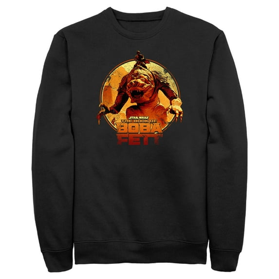 Men's Star Wars: The Book of Boba Fett Riding the Rancor Sweatshirt Black Large