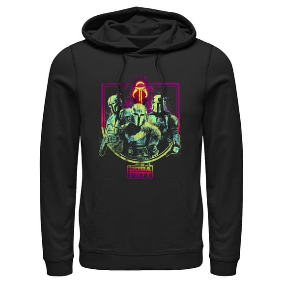 Men's Star Wars: The Book of Boba Fett The Armorer Din and Boba  Pull Over Hoodie Black Small
