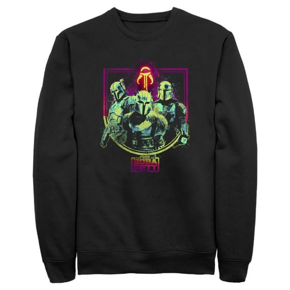 Men's Star Wars: The Book of Boba Fett The Armorer Din and Boba  Sweatshirt Black Medium