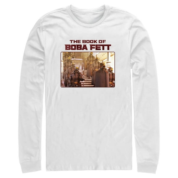 Men's Star Wars: The Book of Boba Fett The Pyke Syndicate Long Sleeve Shirt White 2X Large