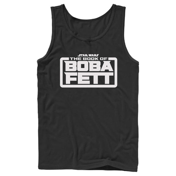 Men's Star Wars: The Book of Boba Fett White Logo Tank Top Black Small