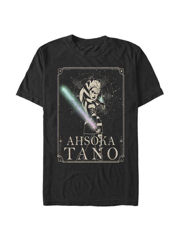 Men's Star Wars: The Clone Wars Clone Wars Ahsoka Tano Celestial Portrait Graphic Tee Black 3X Large