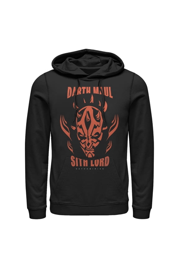 Men's Star Wars: The Clone Wars Darth Maul Sith Lord  Pull Over Hoodie Black Medium