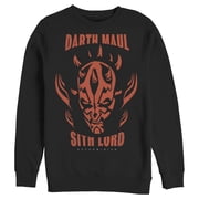 Mens Star Wars The Clone Wars Darth Maul Sith Lord Sweatshirt Black 2X Large