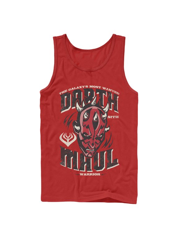 Men's Star Wars: The Clone Wars Darth Maul The Galaxy's Most Wanted Tank Top Red Medium