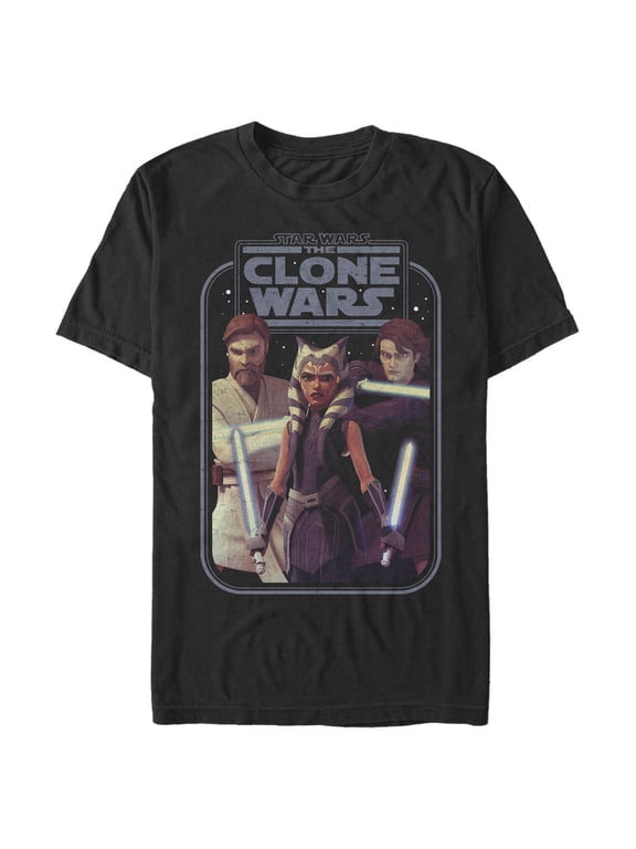 Men's Star Wars: The Clone Wars Clone Wars Jedi Warriors Graphic Tee Black X Large