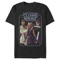 thumbnail image 1 of Men's Star Wars: The Clone Wars Clone Wars Jedi Warriors Graphic Tee Black 2X Large, 1 of 4