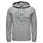 Mens Star Wars The Clone Wars Jedi Order Emblem Pull Over Hoodie Athletic Heather Large