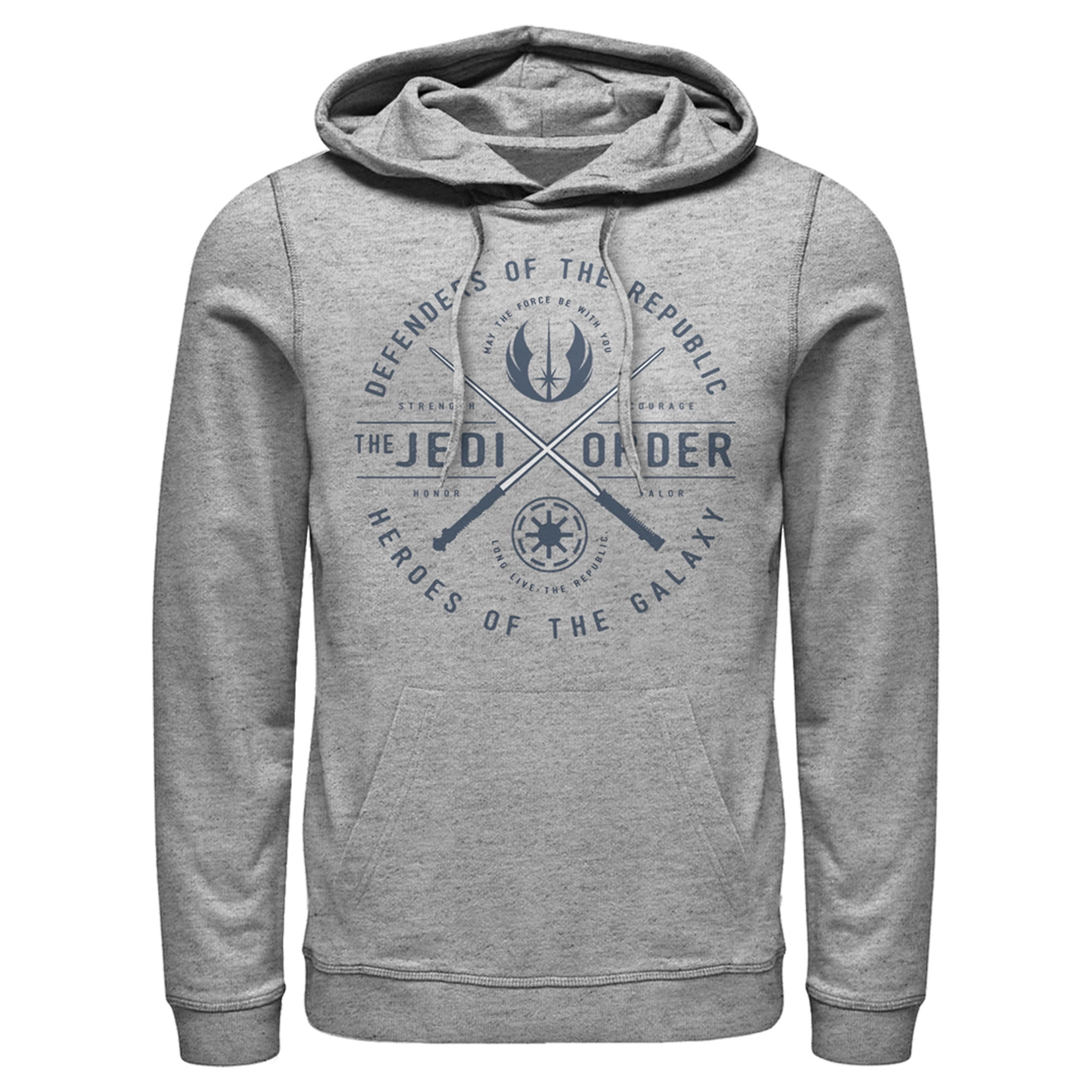 Men\'s Star Wars: The Clone Wars Jedi Order Emblem Pull Over Hoodie Athletic  Heather X Large