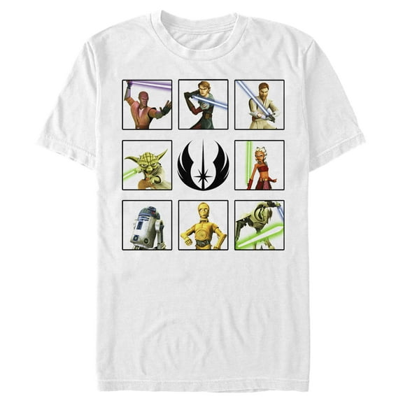 Men's Star Wars: The Clone Wars Rebels Box Up Graphic Tee White X Large