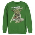 thumbnail image 1 of Men's Star Wars: The Clone Wars Yoda Force Is Strong Sweatshirt Kelly Green Large, 1 of 3