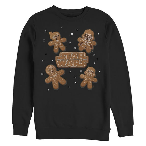 Men's Star Wars: The Empire Strikes Back Christmas Gingerbread Characters Sweatshirt