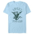 thumbnail image 1 of Men's Star Wars: The Empire Strikes Back Lucky You Are Graphic Tee Light Blue X Large, 1 of 4