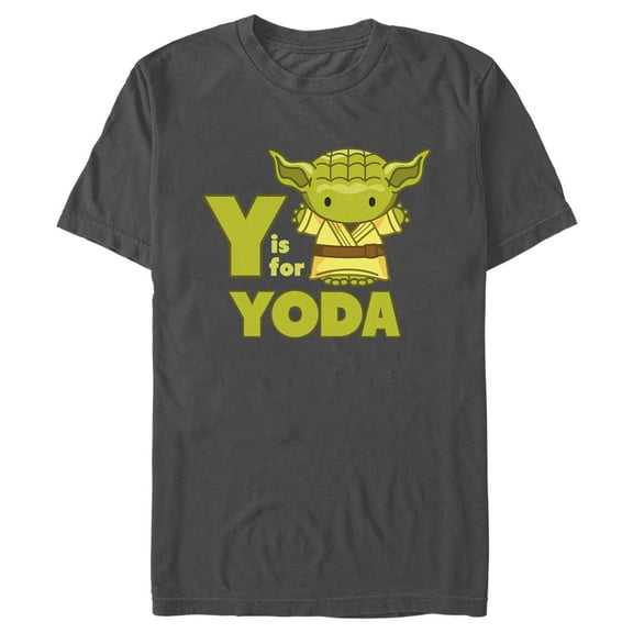 Men's Star Wars: The Empire Strikes Back Y Is for Yoda  Graphic Tee Charcoal Large