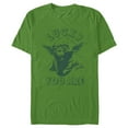 thumbnail image 1 of Men's Star Wars: The Empire Strikes Back Yoda Lucky You Are Graphic Tee Kelly Green Small, 1 of 5