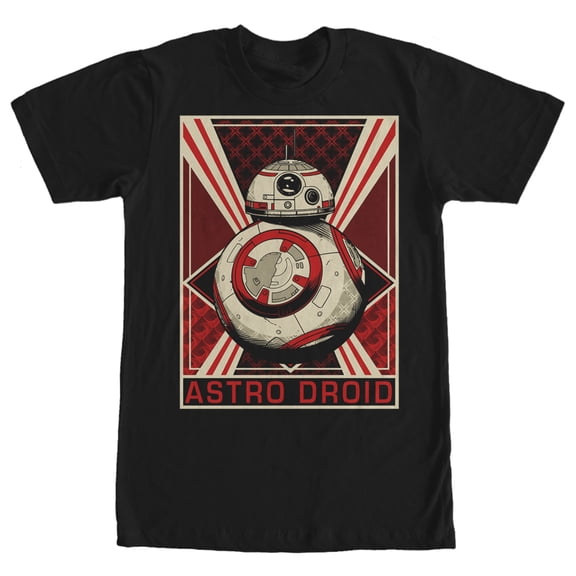 Men's Star Wars The Force Awakens Astro Droid BB-8 Graphic Tee Black Medium