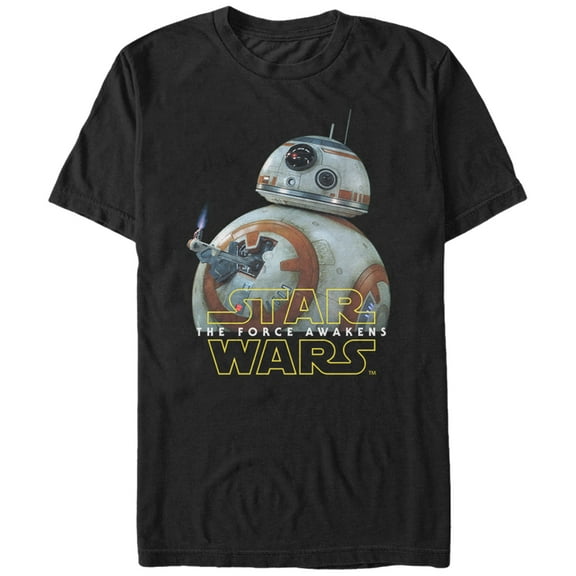 Men's Star Wars The Force Awakens BB-8 Lighter Thumbs Up Graphic Tee Black Medium