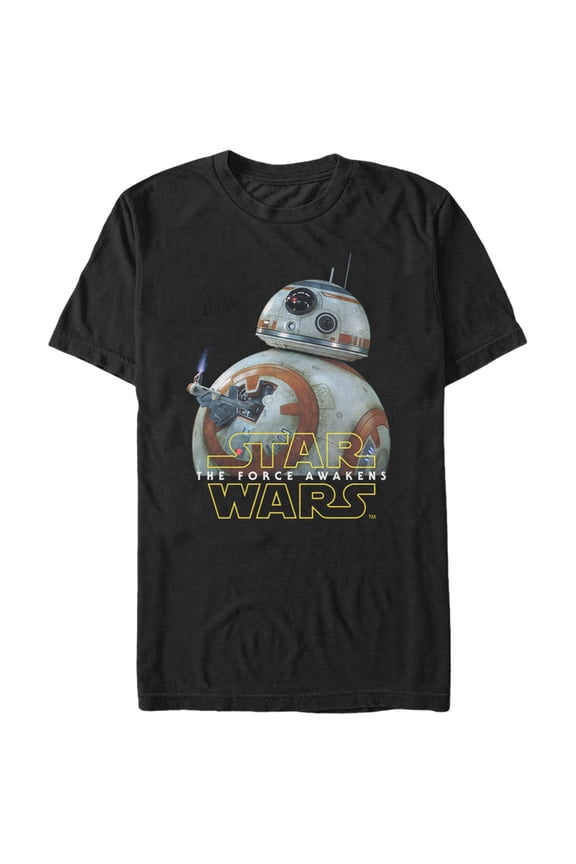 Men's Star Wars The Force Awakens BB-8 Lighter Thumbs Up Graphic Tee Black Small